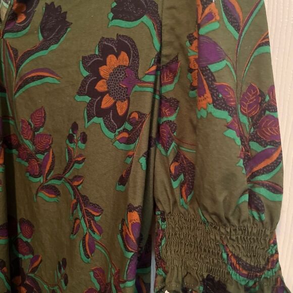 Sugarlips Green and Purple Blouse Bohemian Style - Picture 4 of 11